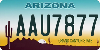 AZ license plate AAU7877