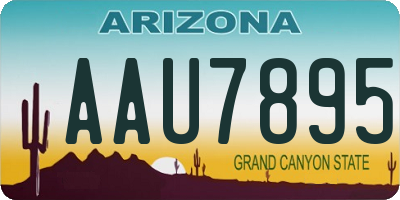 AZ license plate AAU7895