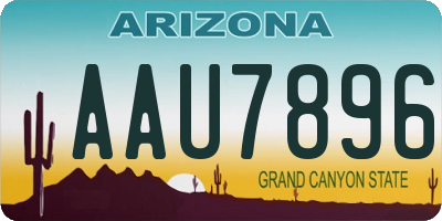 AZ license plate AAU7896