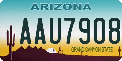AZ license plate AAU7908