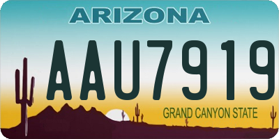 AZ license plate AAU7919