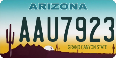 AZ license plate AAU7923