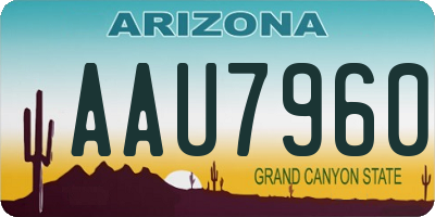 AZ license plate AAU7960