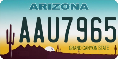 AZ license plate AAU7965