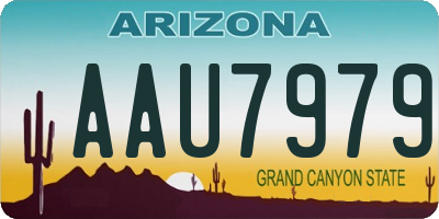 AZ license plate AAU7979