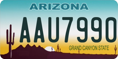 AZ license plate AAU7990