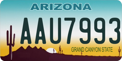 AZ license plate AAU7993