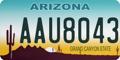 AZ license plate AAU8043