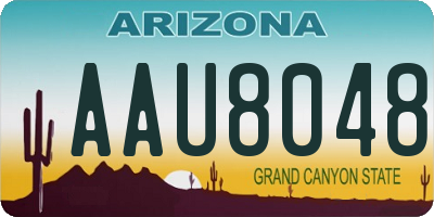 AZ license plate AAU8048
