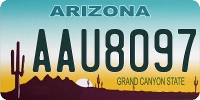 AZ license plate AAU8097