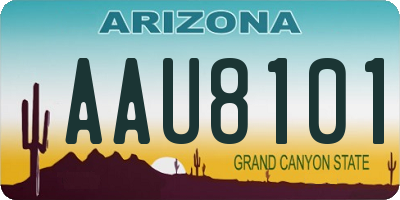 AZ license plate AAU8101