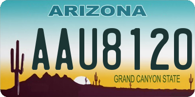 AZ license plate AAU8120