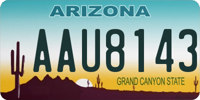 AZ license plate AAU8143