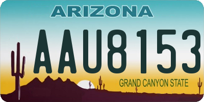 AZ license plate AAU8153