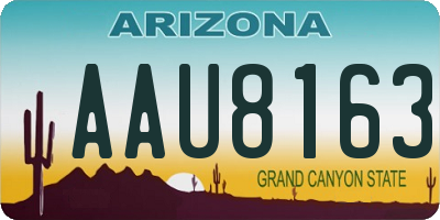 AZ license plate AAU8163