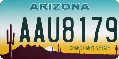 AZ license plate AAU8179