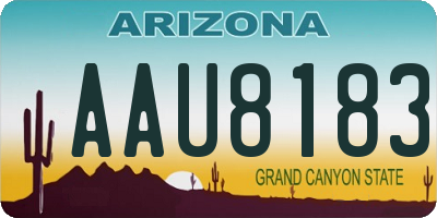 AZ license plate AAU8183