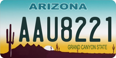 AZ license plate AAU8221