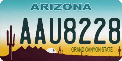 AZ license plate AAU8228