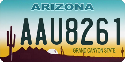 AZ license plate AAU8261