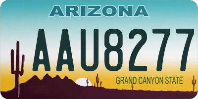 AZ license plate AAU8277