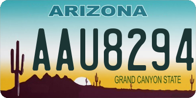 AZ license plate AAU8294