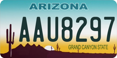 AZ license plate AAU8297