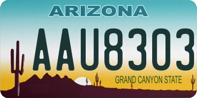 AZ license plate AAU8303