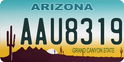AZ license plate AAU8319