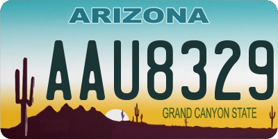 AZ license plate AAU8329