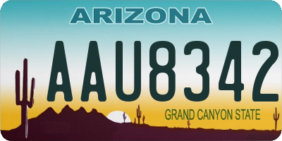 AZ license plate AAU8342