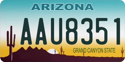 AZ license plate AAU8351