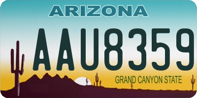 AZ license plate AAU8359