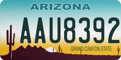 AZ license plate AAU8392