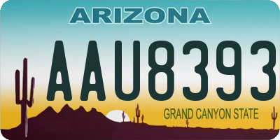 AZ license plate AAU8393