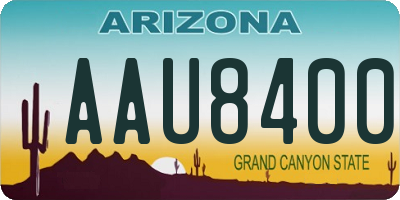 AZ license plate AAU8400
