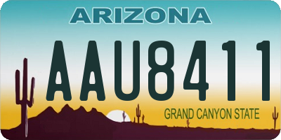 AZ license plate AAU8411