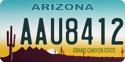 AZ license plate AAU8412
