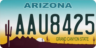 AZ license plate AAU8425