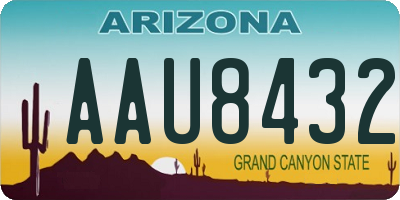 AZ license plate AAU8432