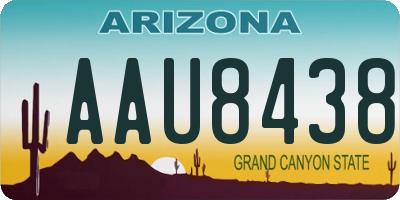 AZ license plate AAU8438