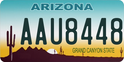 AZ license plate AAU8448