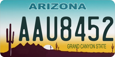 AZ license plate AAU8452