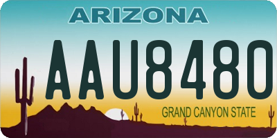 AZ license plate AAU8480