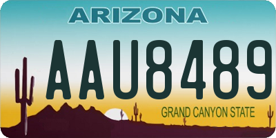 AZ license plate AAU8489