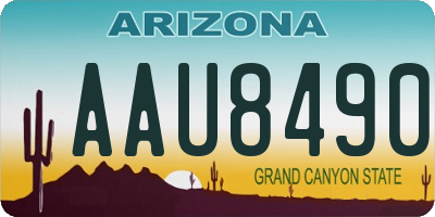 AZ license plate AAU8490