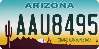 AZ license plate AAU8495