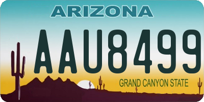 AZ license plate AAU8499