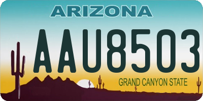 AZ license plate AAU8503