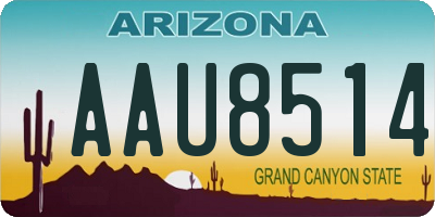 AZ license plate AAU8514